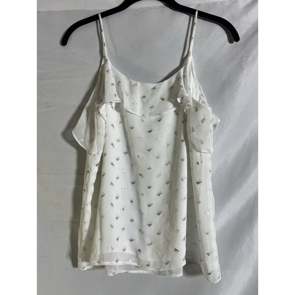 KRISA Swing Cami Top Sz S Ivory with Gold Detail NWT - Picture 6 of 7